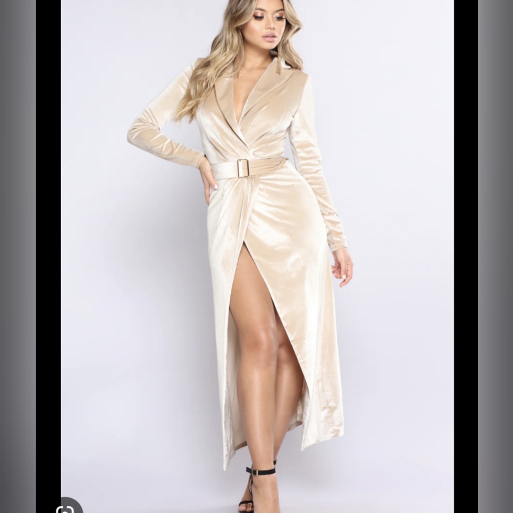 Fashion Nova Velvet Duster